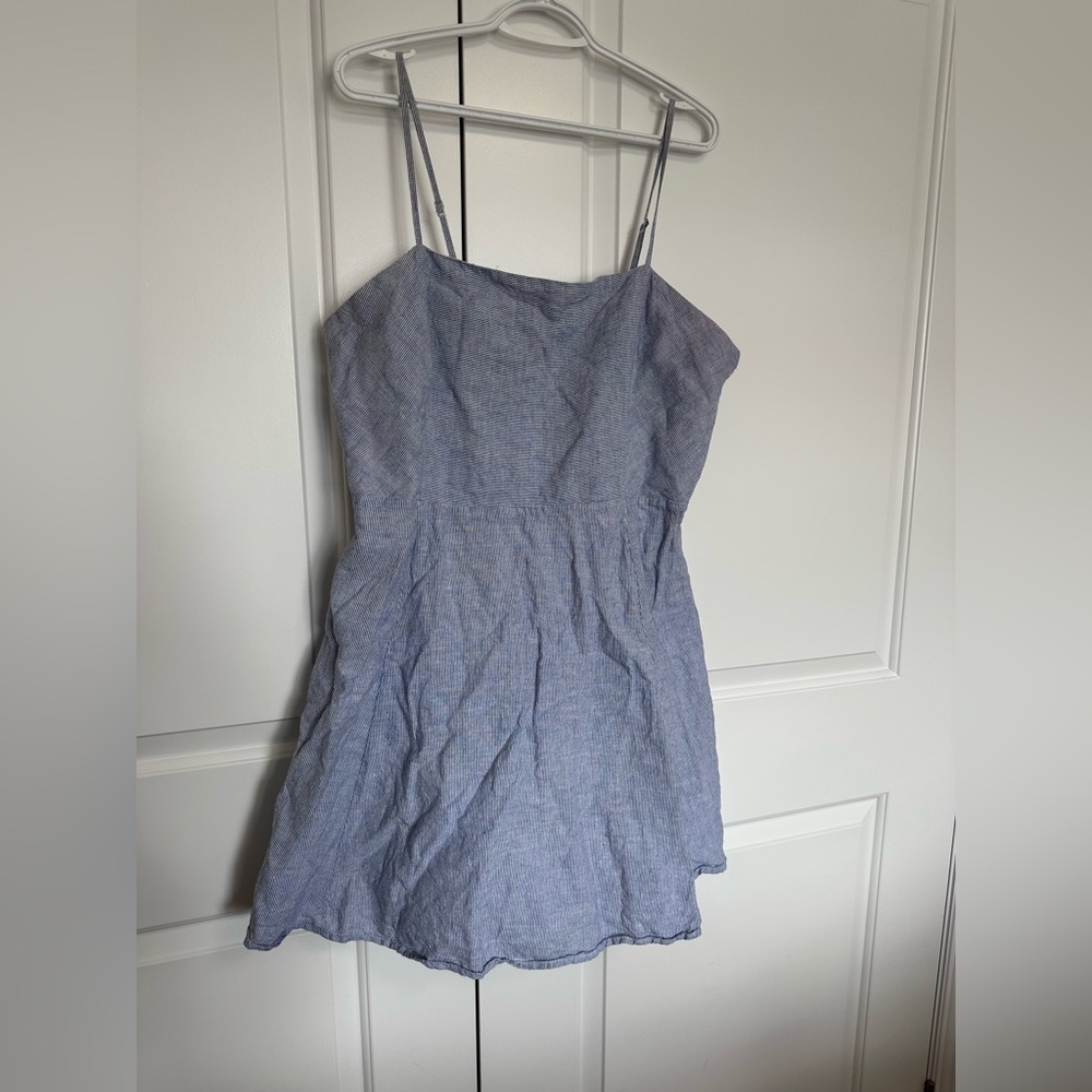 Gap, summer dress, blue and white pin stripe